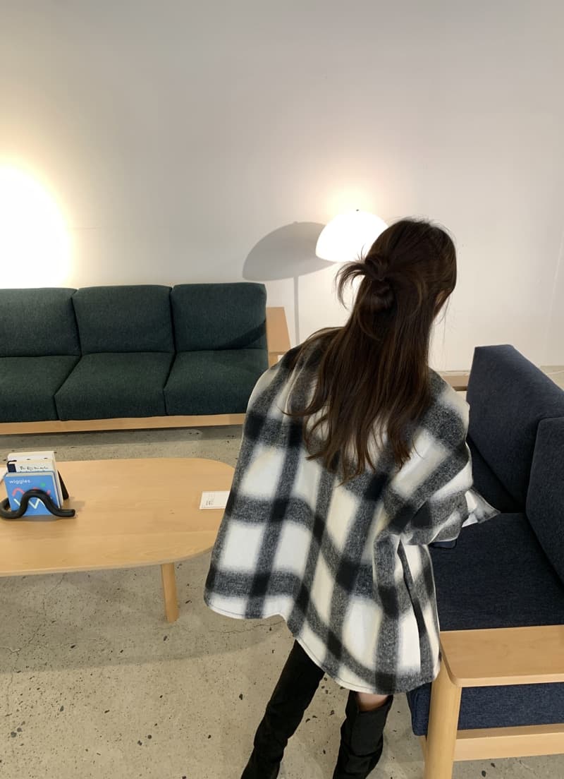 있음 선적 두꺼운 모직 외투 루즈핏 중간 길이 솜을 넣은 보온 코트 상세 이미지 37