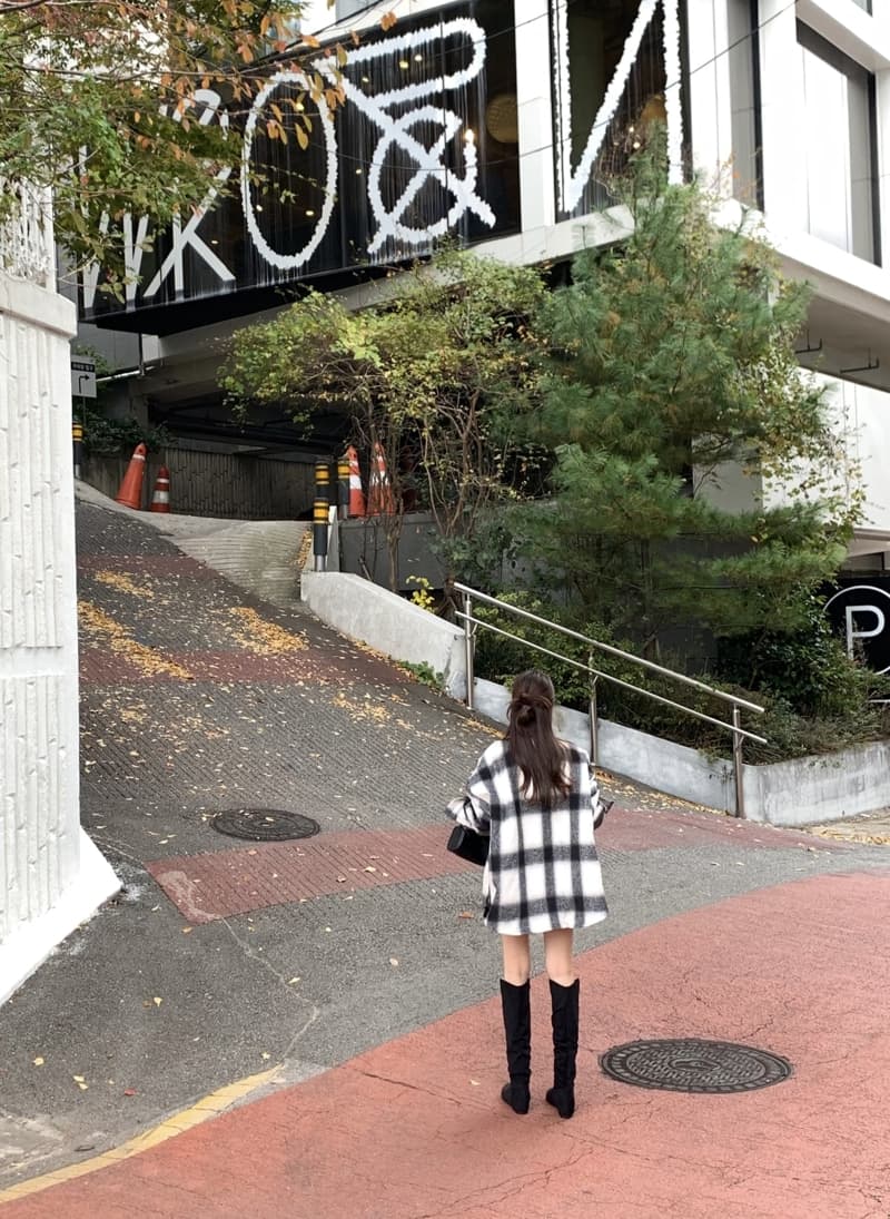 있음 선적 두꺼운 모직 외투 루즈핏 중간 길이 솜을 넣은 보온 코트 상세 이미지 39