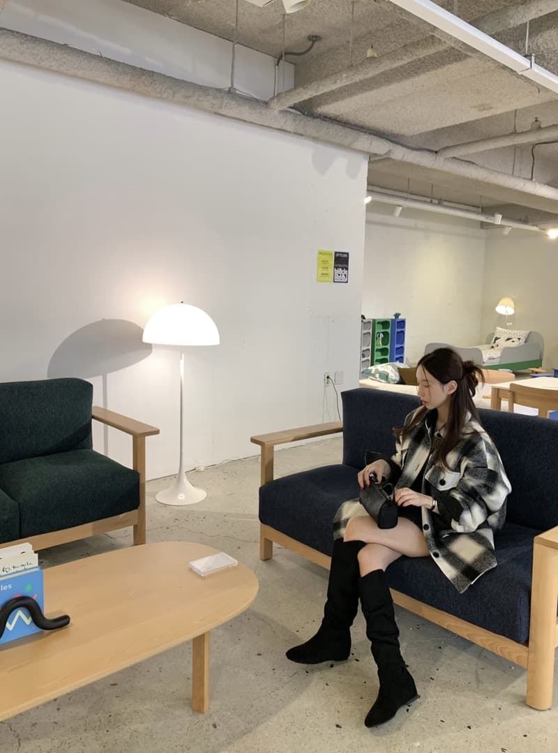 있음 선적 두꺼운 모직 외투 루즈핏 중간 길이 솜을 넣은 보온 코트 상세 이미지 49