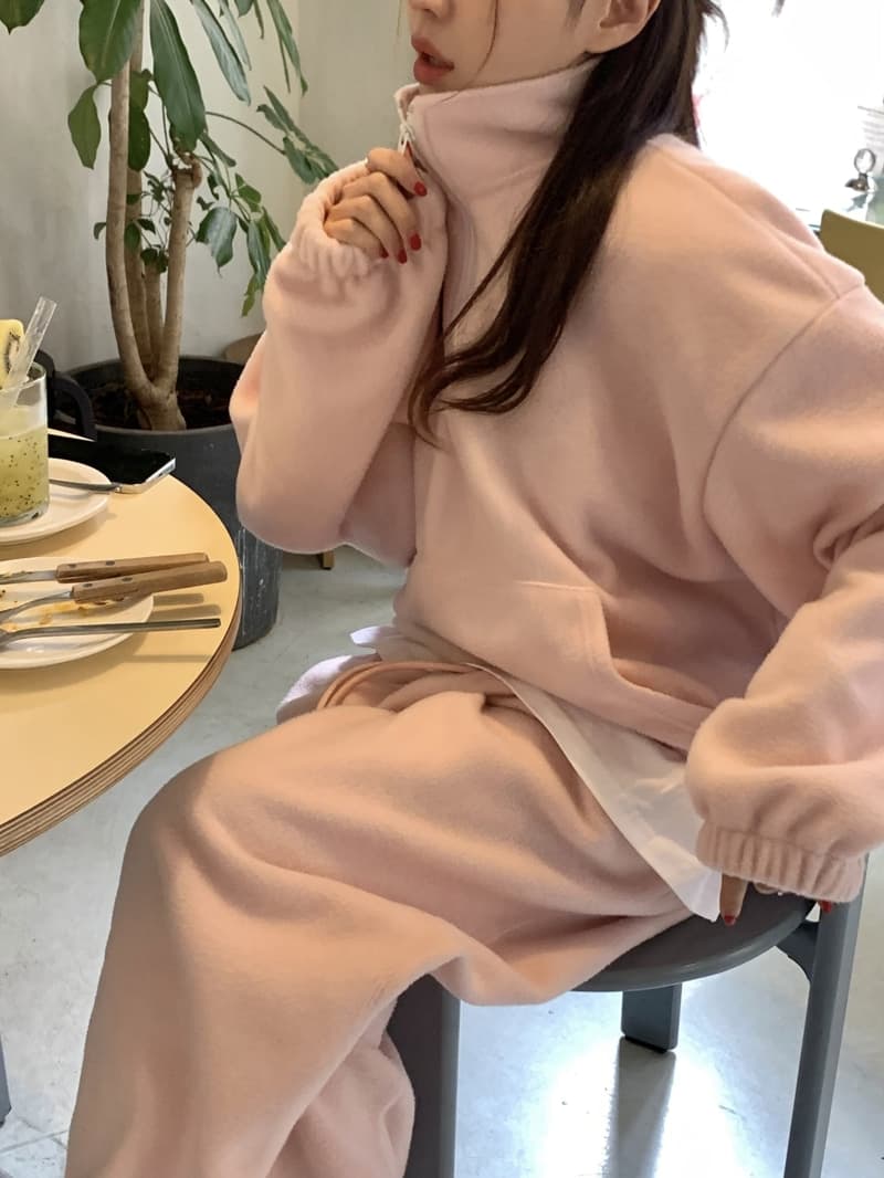있음 선적 양면 찹쌀 플러시 두 조각 여성 세트 후드 티 스웨터 재킷 플러시 센스 캐주얼 바지 투피스 세트 상세 이미지 12