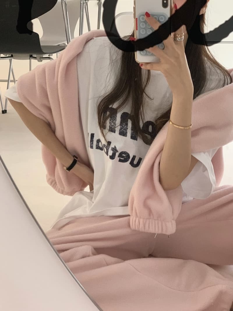 있음 선적 양면 찹쌀 플러시 두 조각 여성 세트 후드 티 스웨터 재킷 플러시 센스 캐주얼 바지 투피스 세트 상세 이미지 30