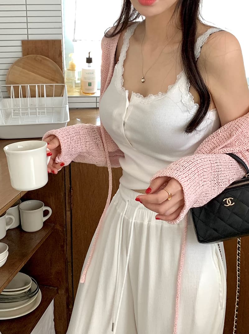 있음 선적 루즈핏 조거 넓은 다리 캐주얼 운동 바지 상세 이미지 4