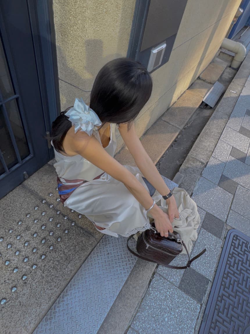 있음 선적 새로운 레이스 빅 브이 넥 민소매 드레스 상세 이미지 18