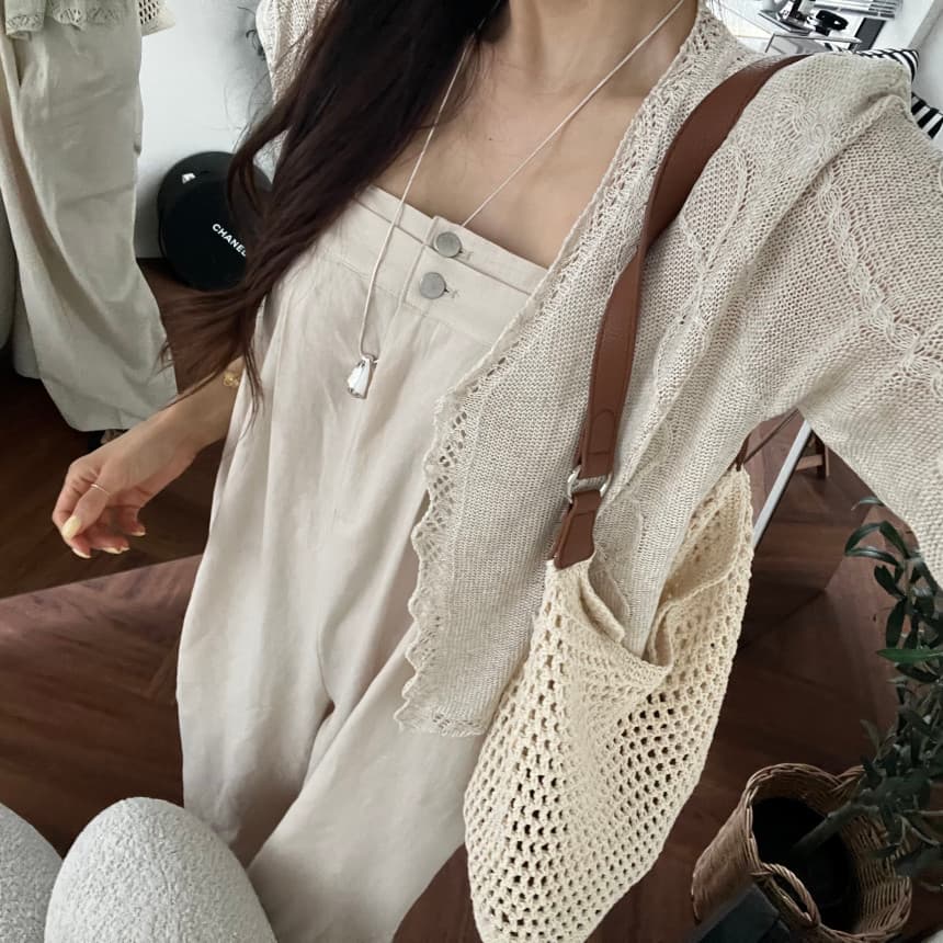 있음 선적 연령 감소 캐주얼 슬립 올인원 바지 상세 이미지 11