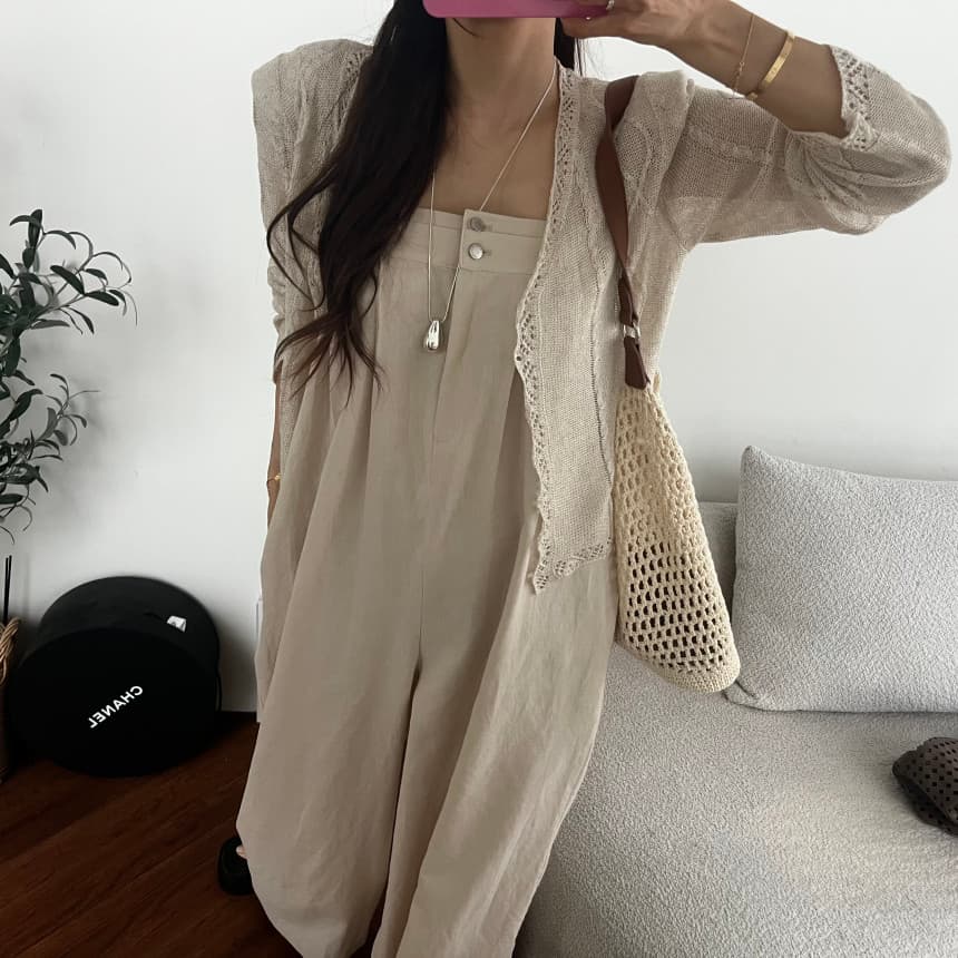 있음 선적 연령 감소 캐주얼 슬립 올인원 바지 상세 이미지 19