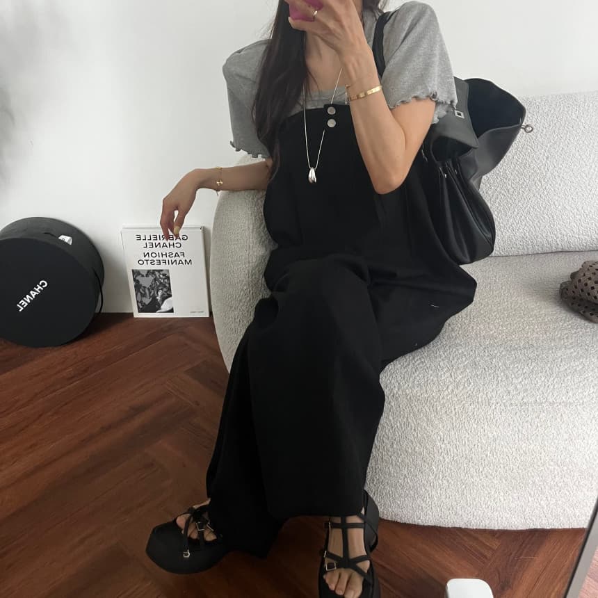 있음 선적 연령 감소 캐주얼 슬립 올인원 바지 상세 이미지 41