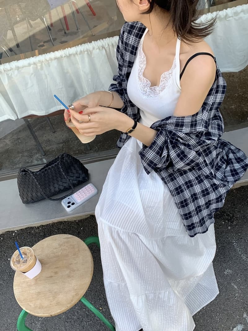 있음 선적 패션 폴로 칼라 싱글 줄 버튼 패치워크 색상 체크무늬 긴팔 셔츠 상세 이미지 7