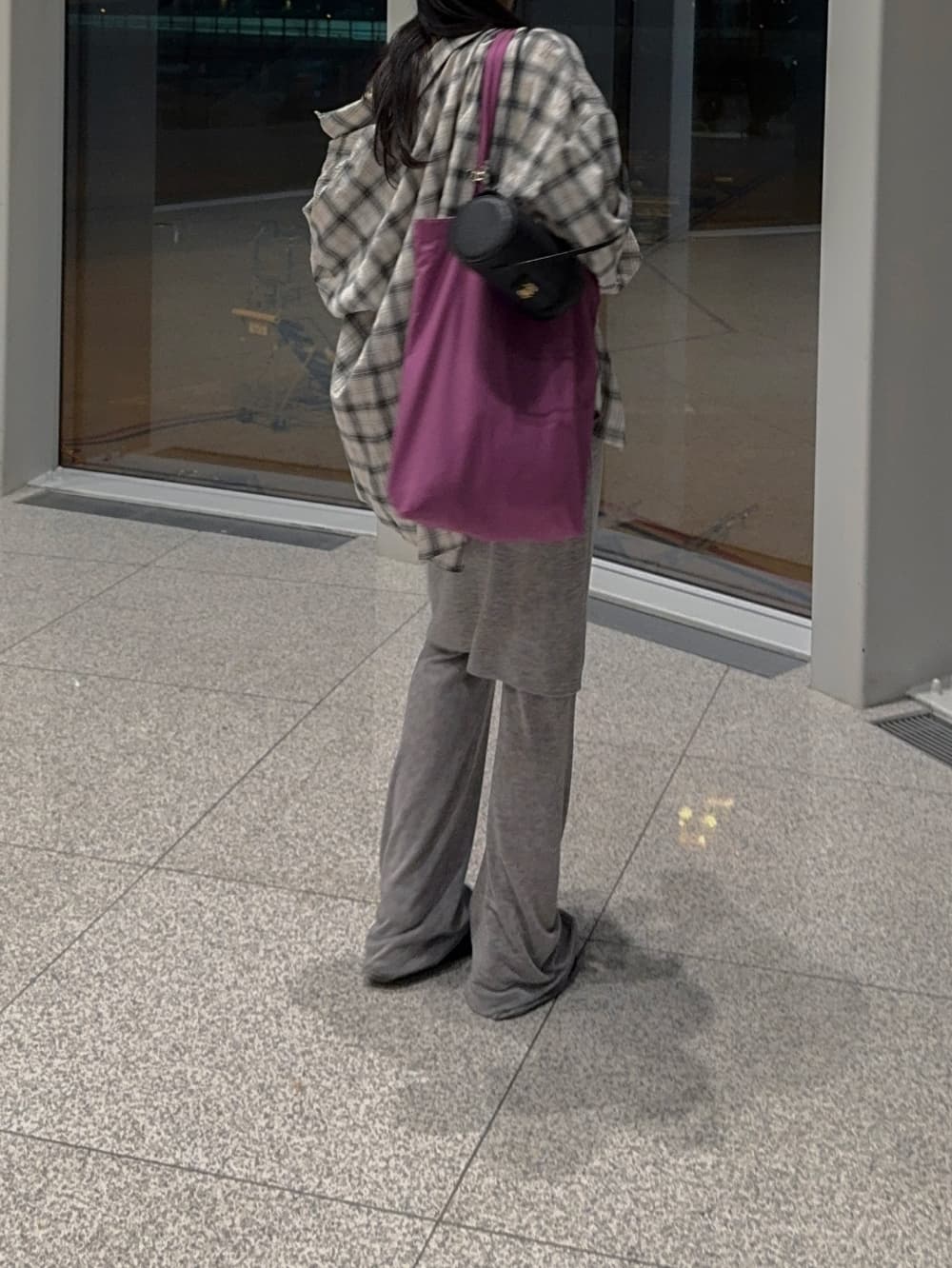 있음 선적 새로운 레트로 격자 무늬 셔츠 슬림해 보이는 루즈핏 체크무늬 배색 얇은 코트 상세 이미지 32