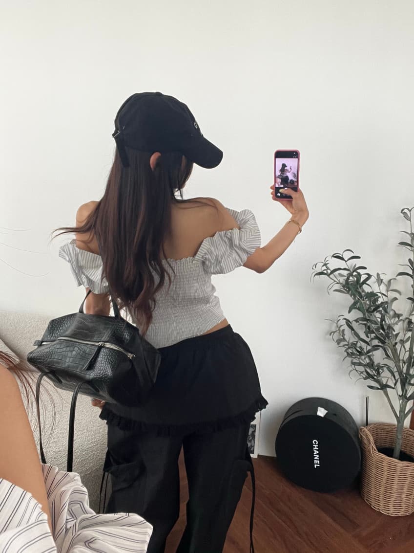 새로운 소녀 단색 프릴 펌프 로프 허리밴드 다용도 치마바지 캐주얼 바지 상세 이미지 31
