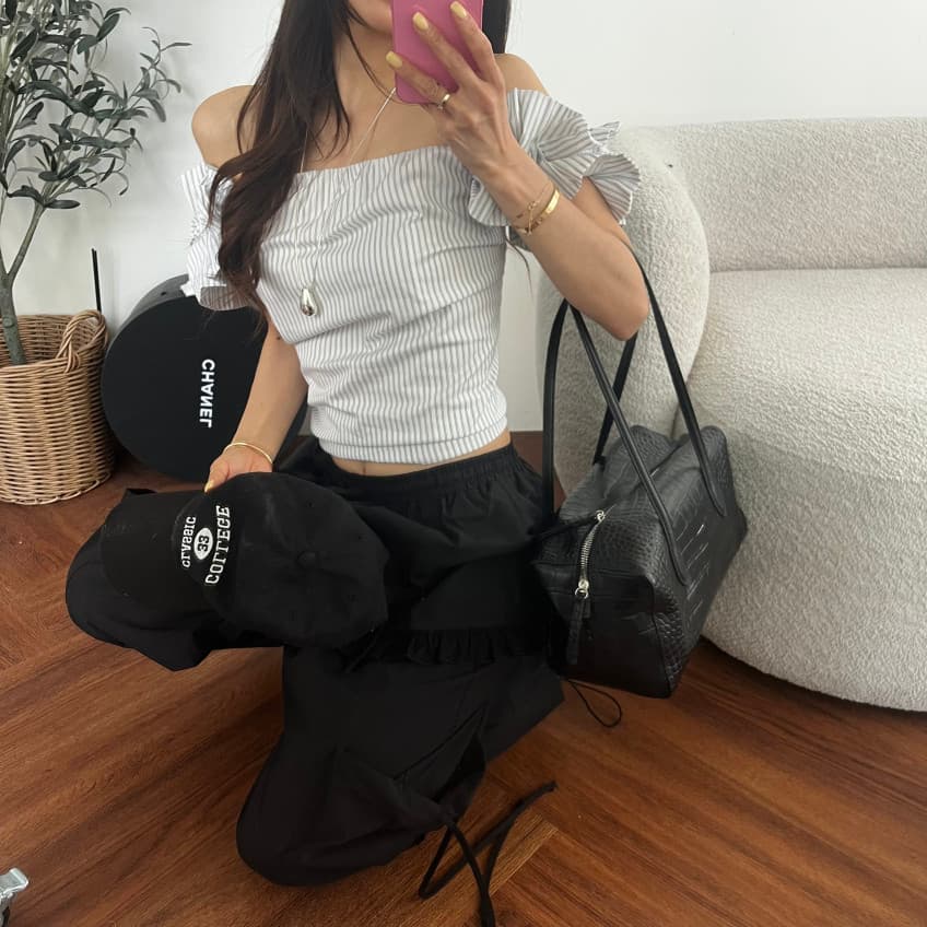 새로운 소녀 단색 프릴 펌프 로프 허리밴드 다용도 치마바지 캐주얼 바지 상세 이미지 42