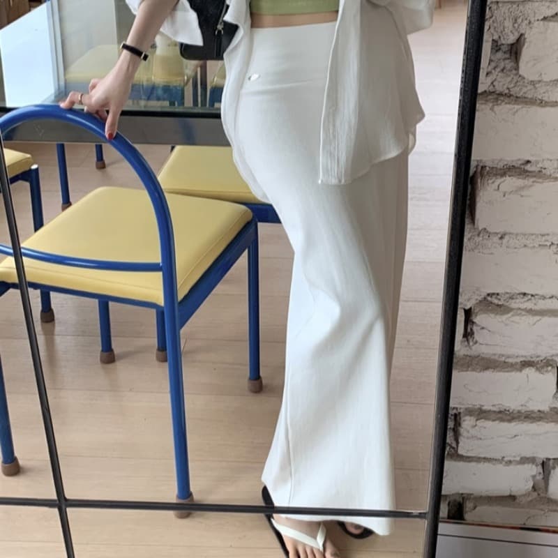 다용도 스트레이트 반신 스커트 여성 몸매 가꾸기 슬림해 보이는 타이트 스커트 롱 스커트 이미지 3