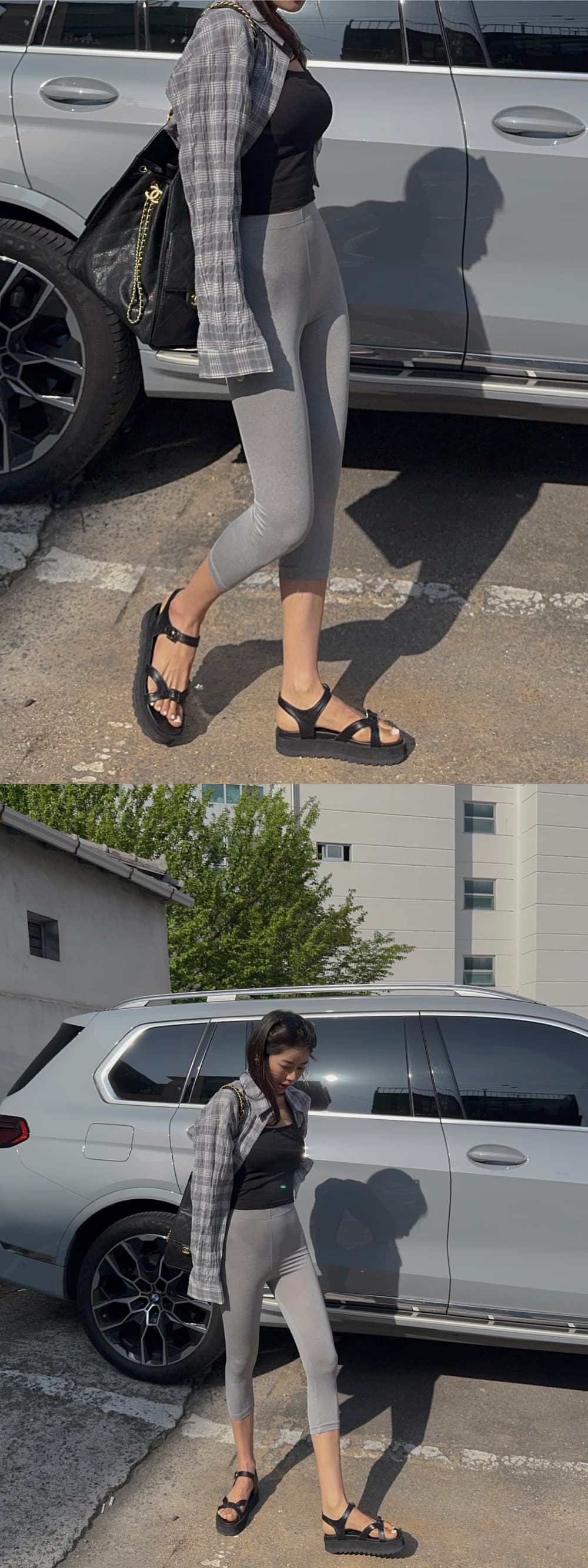 있음 선적 패션 폴로 칼라 싱글 줄 버튼 패치워크 색상 체크무늬 긴팔 셔츠 상세 이미지 19