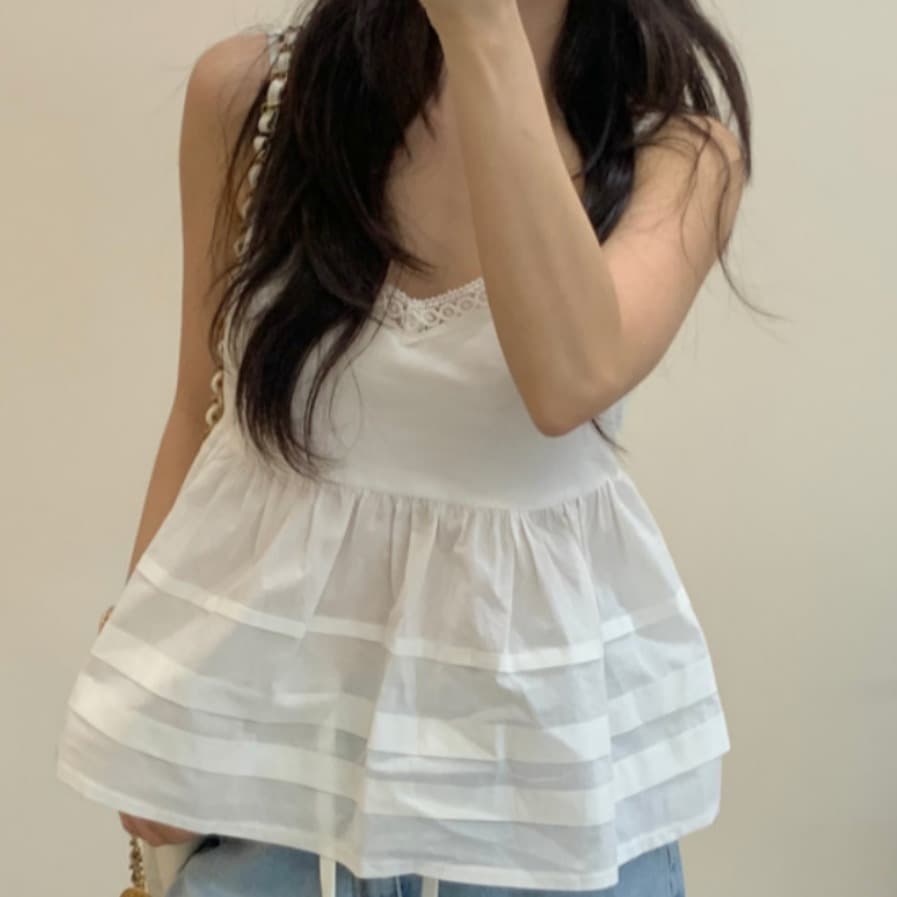 있음 선적 미니멀리즘 몸매 가꾸기 백리스 단색 캐미솔 이미지 3