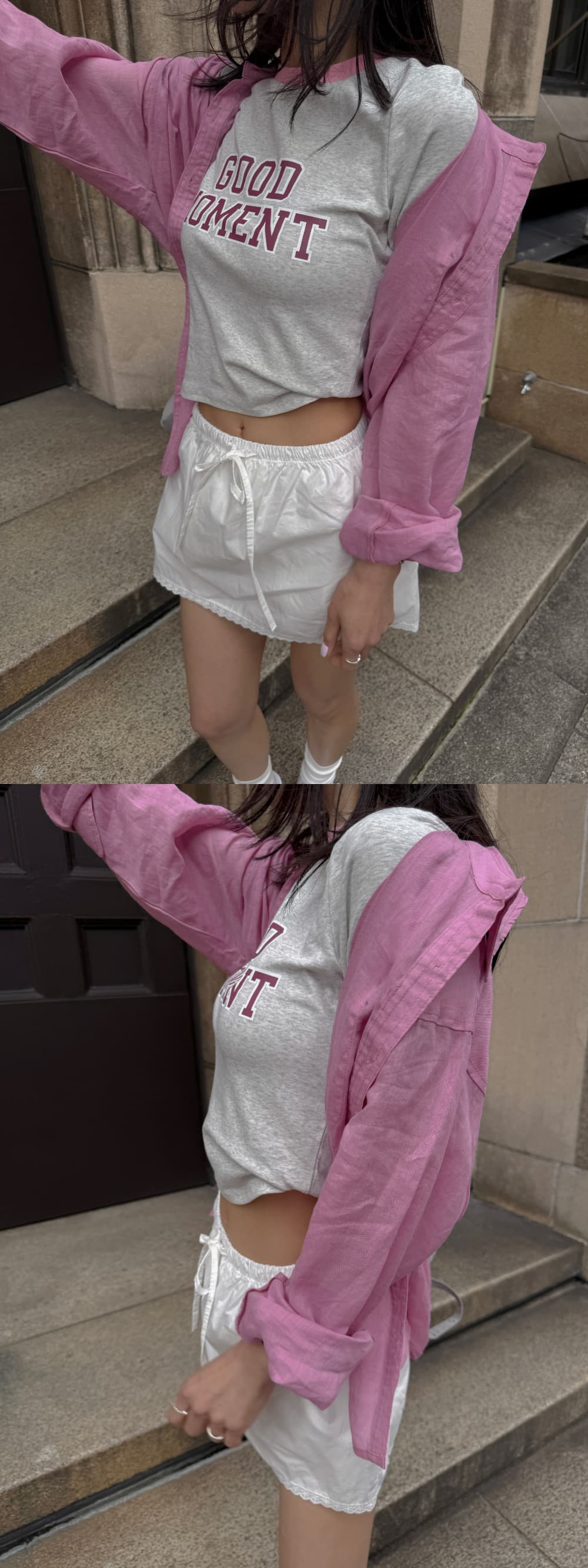 새로운 다용도 폴로 칼라 싱글 줄 버튼 주머니 루즈핏 캐주얼 셔츠 상세 이미지 39