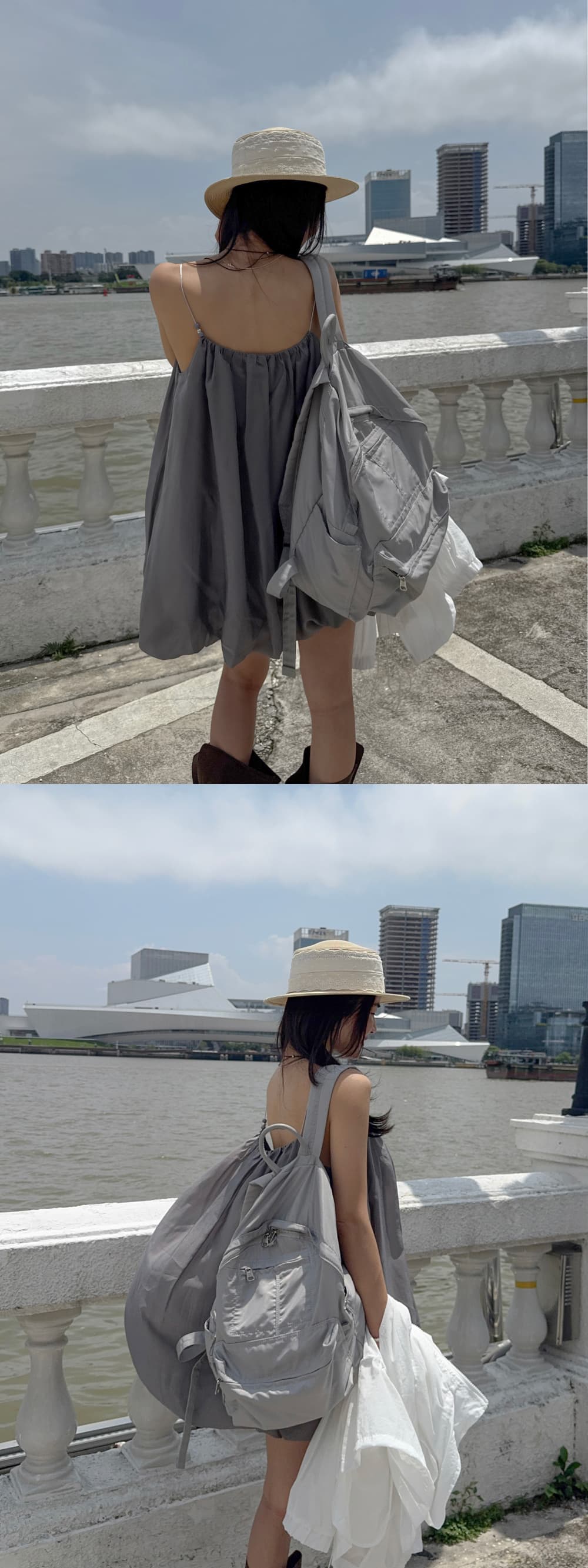 새로운 작은 대중 캐주얼 꽃밭 슬립 드레스 상세 이미지 18
