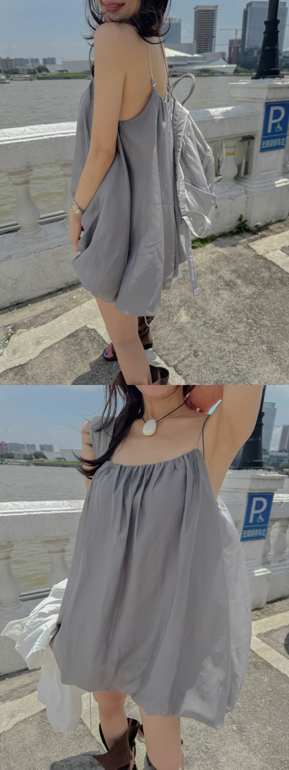 새로운 작은 대중 캐주얼 꽃밭 슬립 드레스 상세 이미지 25