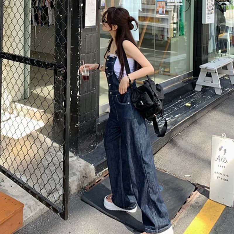 있음 선적 슬립 데님 워크웨어 팬츠 이미지 5