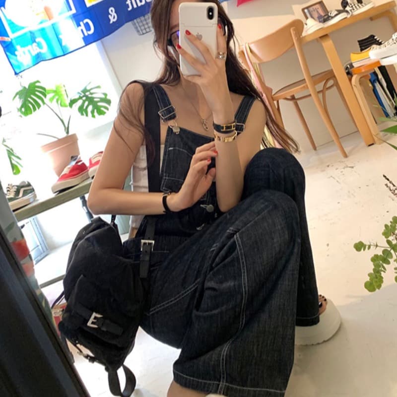 있음 선적 슬립 데님 워크웨어 팬츠 이미지 3