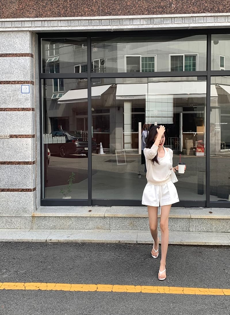 여름 새로운 신축성 허리 허리밴드 연령 감소 슬림해 보이는 다용도 캐주얼 반바지 바지 상세 이미지 38
