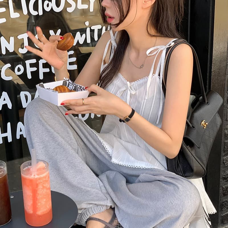 있음 선적 새로운 여름 Nissin 찬 바람 을 행침 목 민소매 시폰 셔츠 여성 화이트 작은 키 순수한 욕망 이슬 어깨 이미지 3