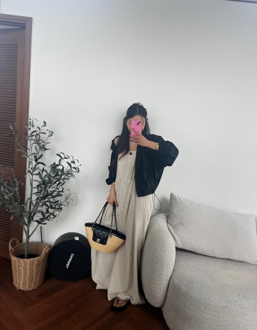 미니멀리즘 다용도 스탠드 칼라 펌프 로프 자외선 차단 재킷 상세 이미지 35