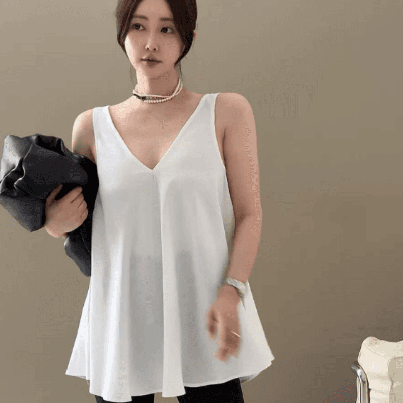 새로운 패션 다용도 V넥 단색 조끼 맨위 이미지 2