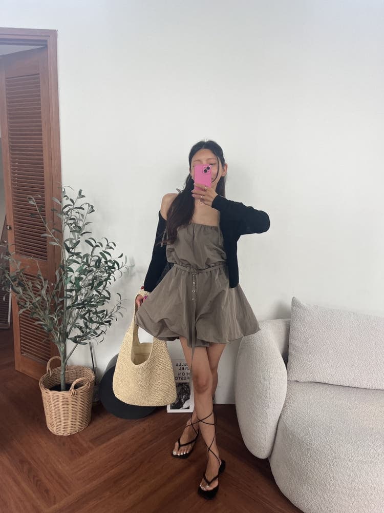 있음 선적 새로운 허리 수축 다용도 슬립 꽃밭 올인원 바지 상세 이미지 3