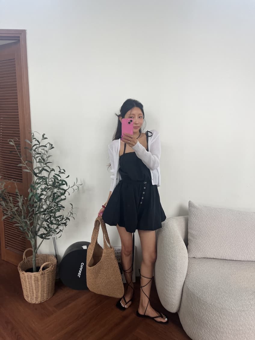 있음 선적 새로운 허리 수축 다용도 슬립 꽃밭 올인원 바지 상세 이미지 39