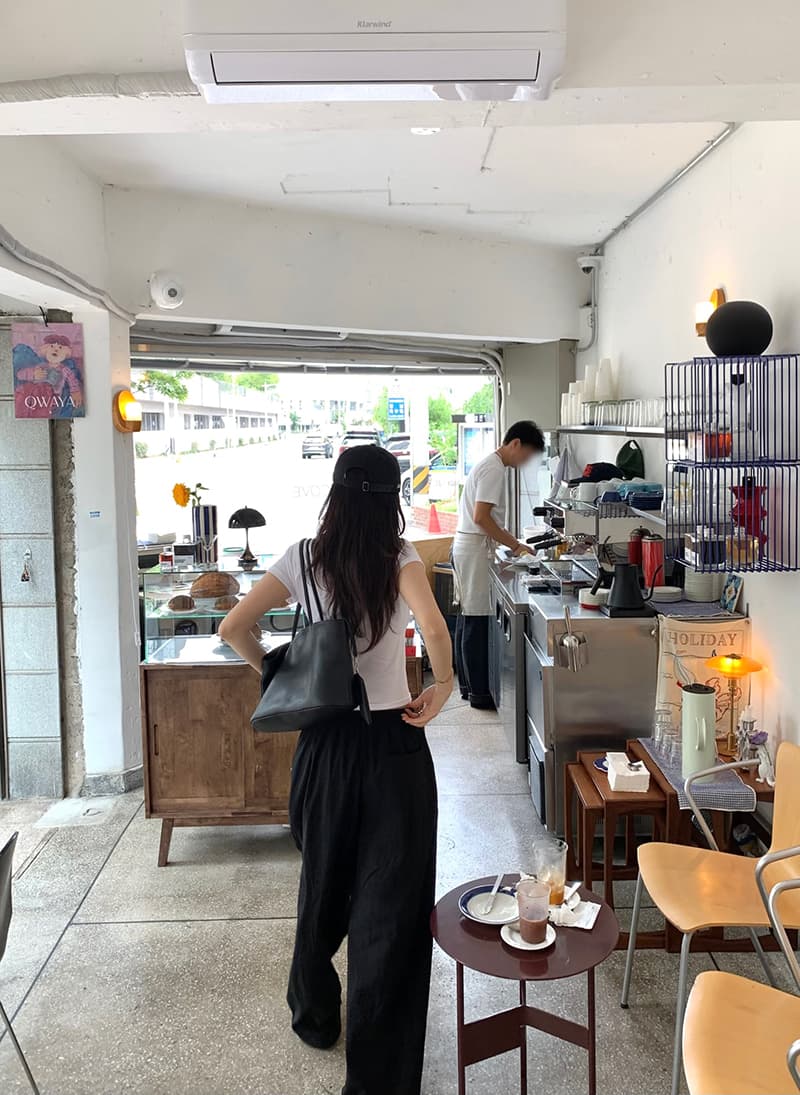 새로운 느긋한 루즈핏 펌프 로프 있음 안감 넓은 다리 길이 바지 상세 이미지 1