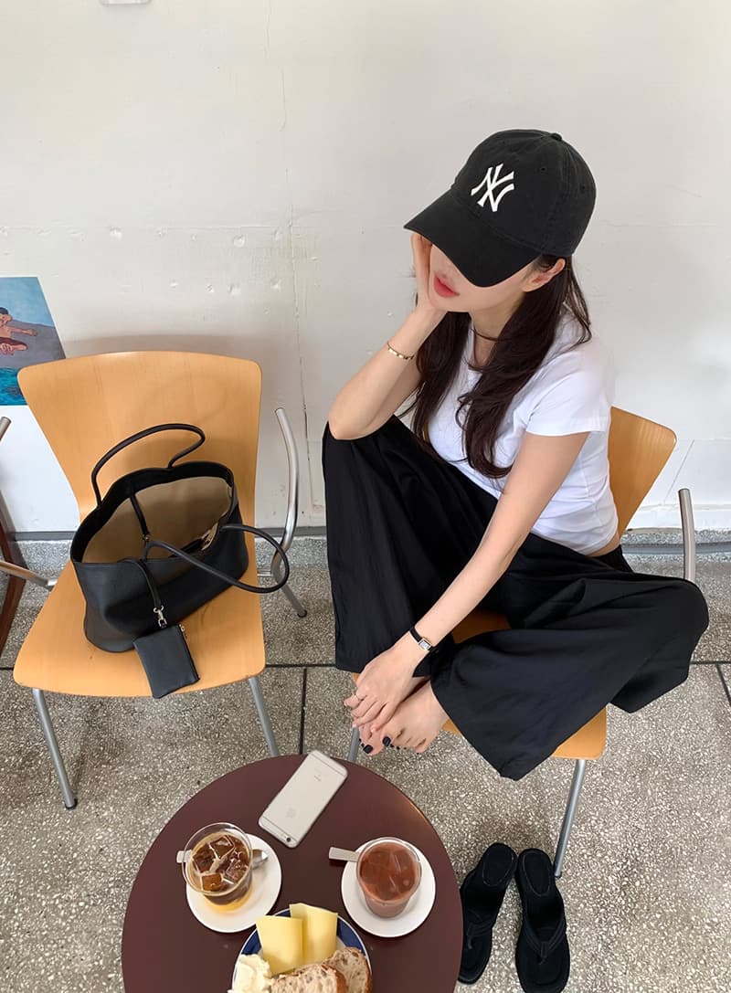 새로운 느긋한 루즈핏 펌프 로프 있음 안감 넓은 다리 길이 바지 상세 이미지 4