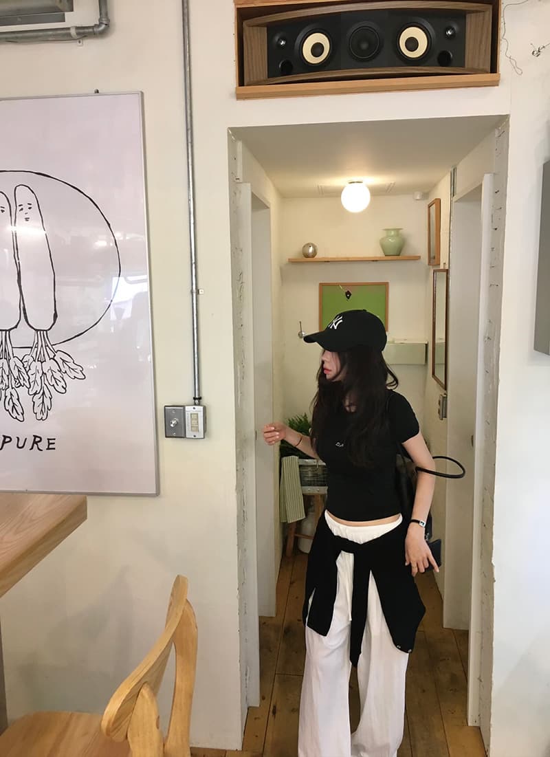 새로운 느긋한 루즈핏 펌프 로프 있음 안감 넓은 다리 길이 바지 상세 이미지 32