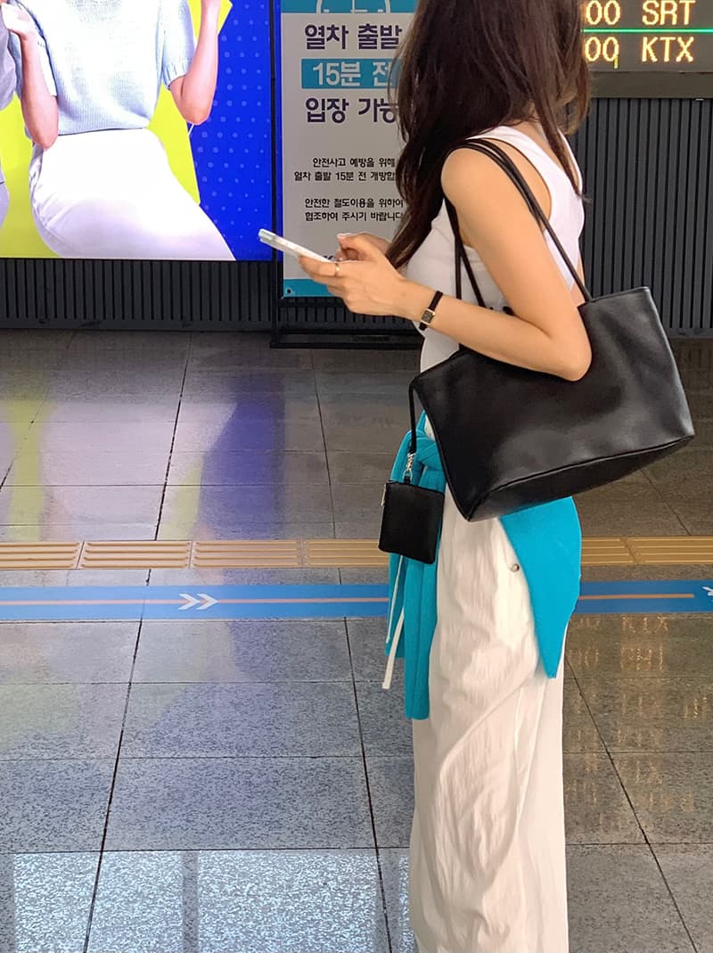 새로운 느긋한 루즈핏 펌프 로프 있음 안감 넓은 다리 길이 바지 상세 이미지 40