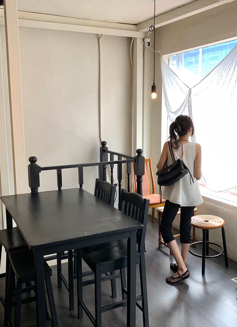 새로운 라운드 넥 민소매 루즈핏 다용도 맨위 상세 이미지 15