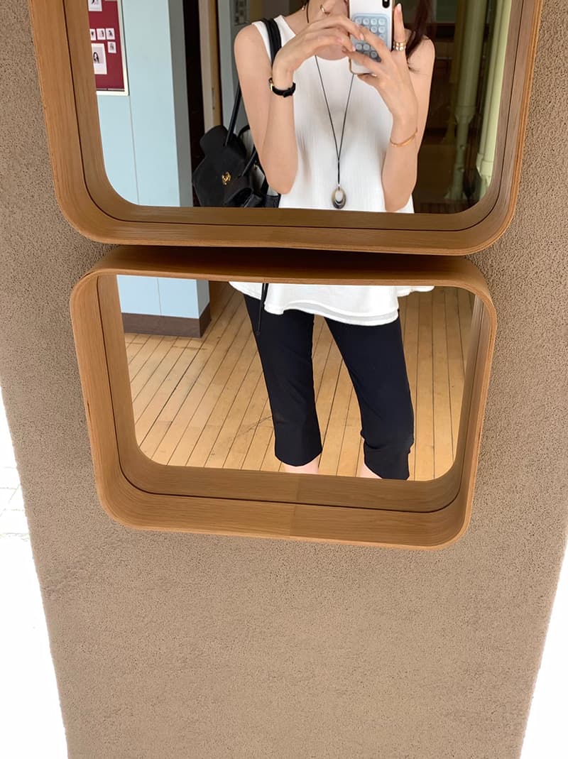 새로운 라운드 넥 민소매 루즈핏 다용도 맨위 상세 이미지 20