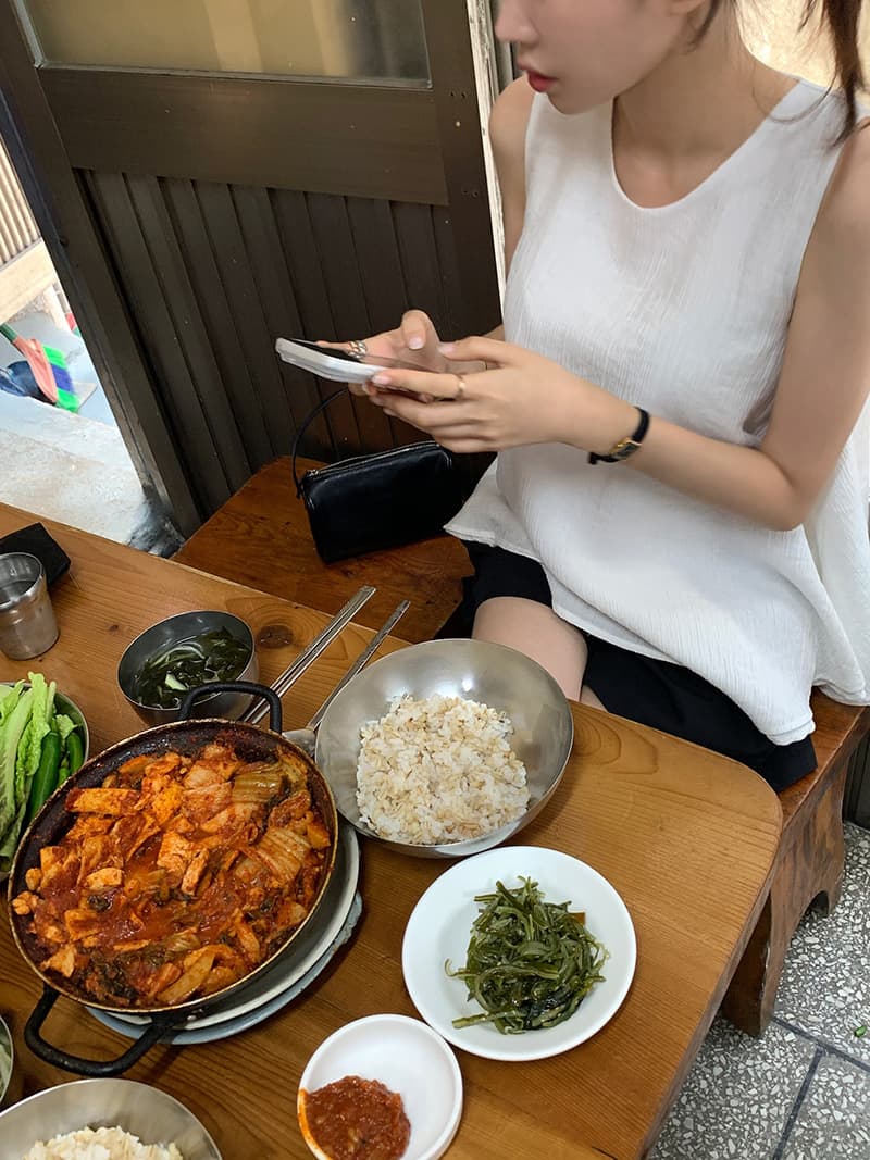 새로운 라운드 넥 민소매 루즈핏 다용도 맨위 상세 이미지 21