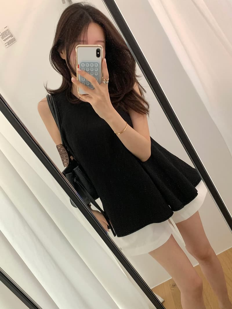 새로운 라운드 넥 민소매 루즈핏 다용도 맨위 상세 이미지 22