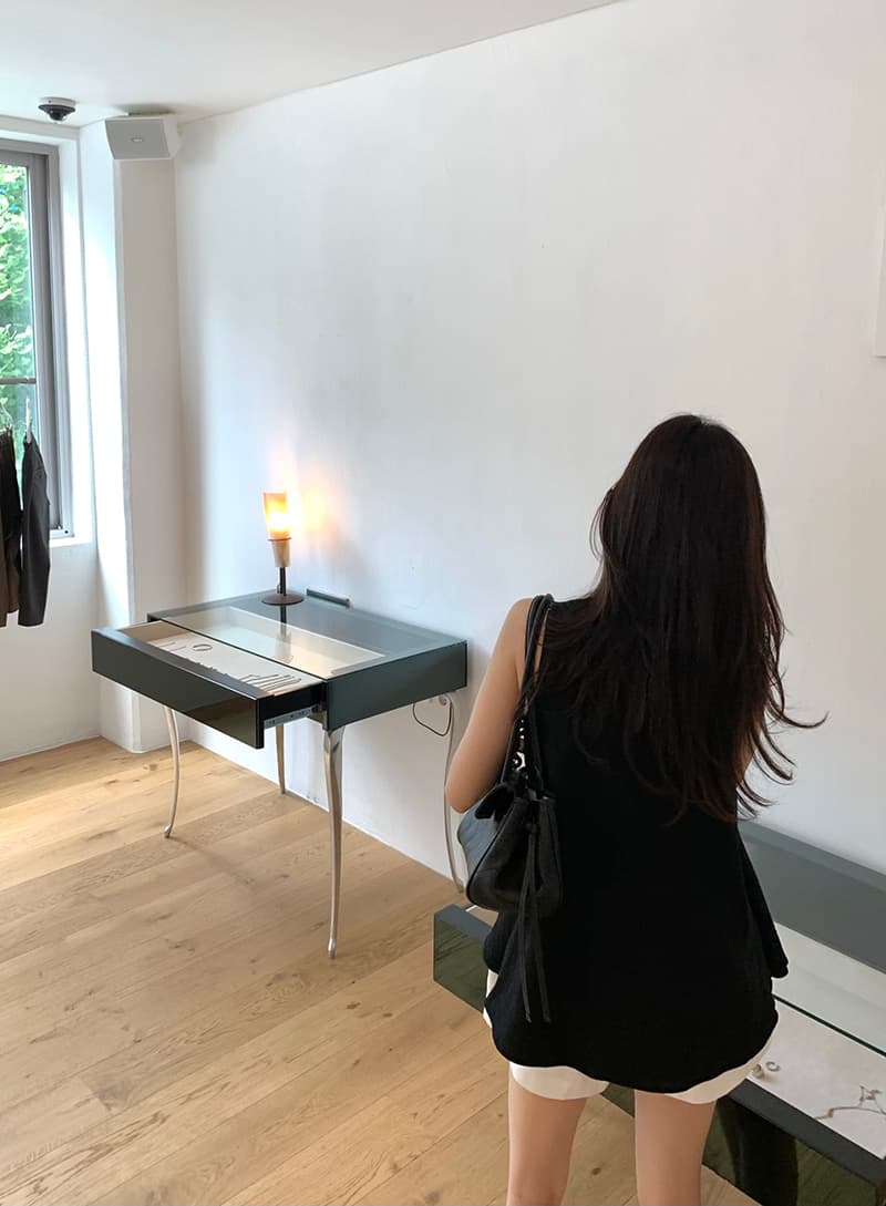 새로운 라운드 넥 민소매 루즈핏 다용도 맨위 상세 이미지 26
