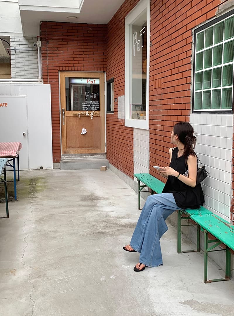 새로운 라운드 넥 민소매 루즈핏 다용도 맨위 상세 이미지 33