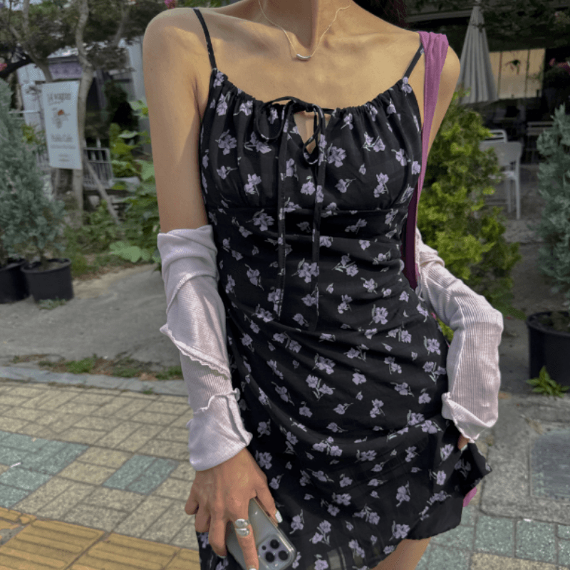새로운 한 부서 작은 꽃무늬 슬립 드레스