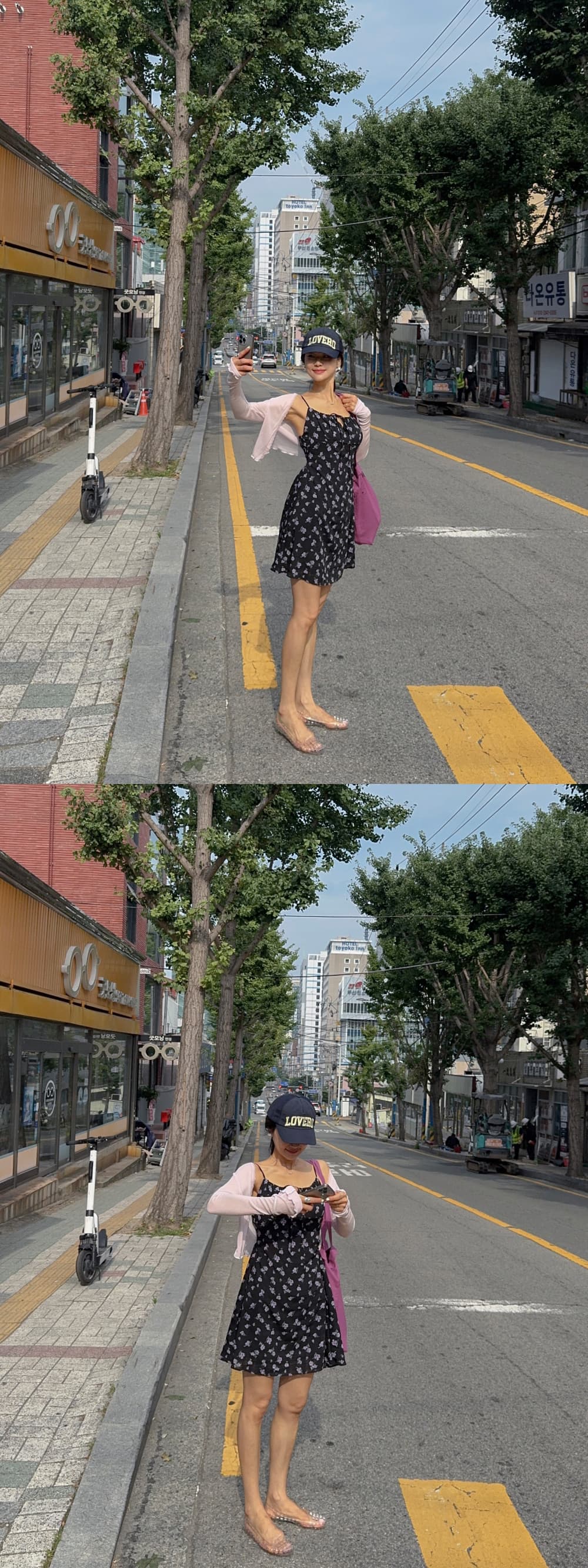 새로운 한 부서 작은 꽃무늬 슬립 드레스 상세 이미지 13