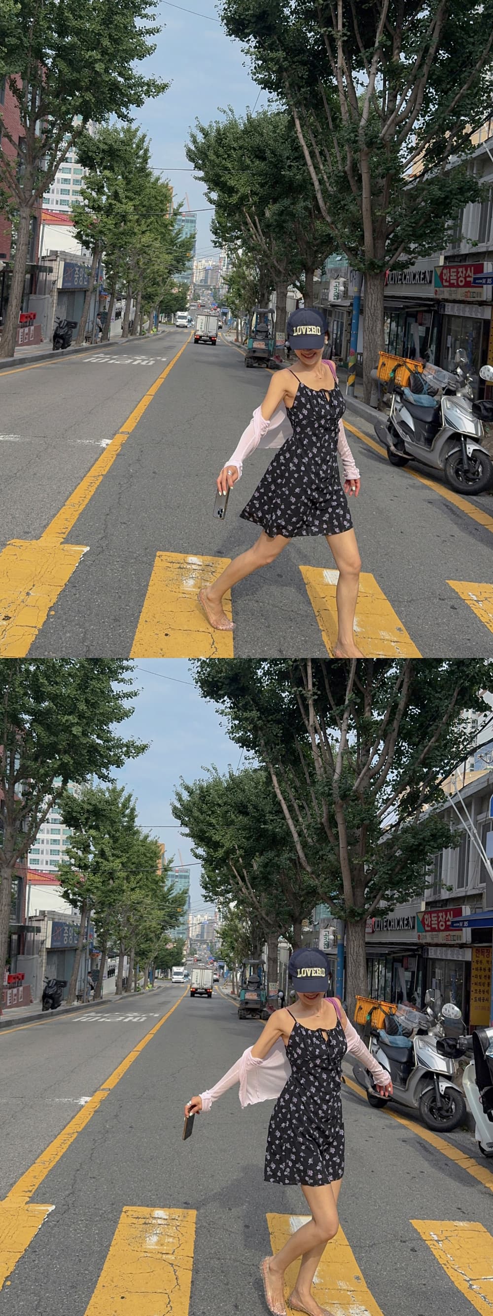 새로운 한 부서 작은 꽃무늬 슬립 드레스 상세 이미지 18