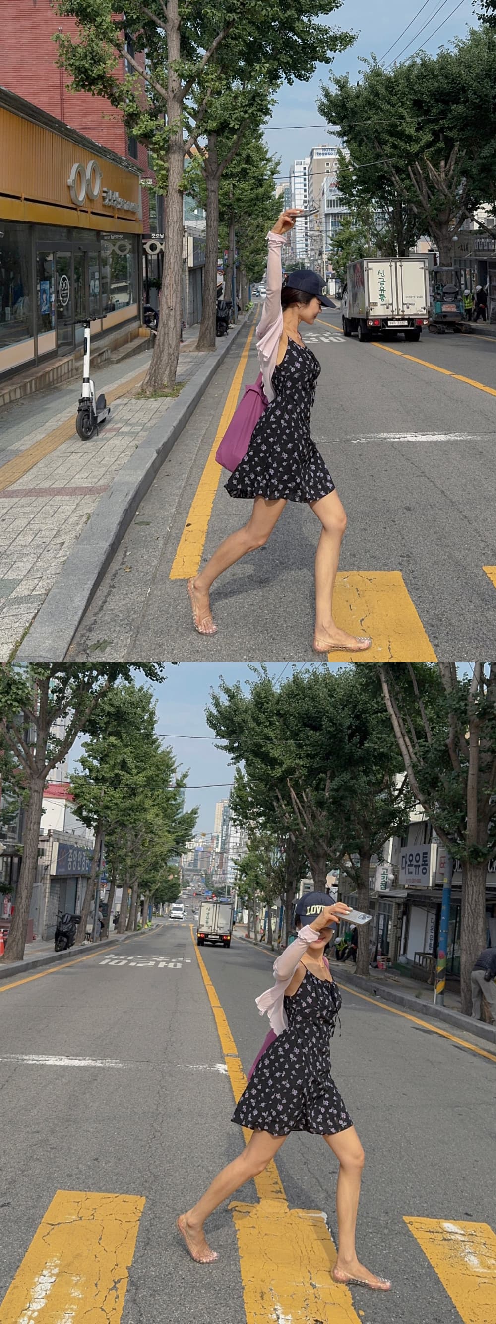 새로운 한 부서 작은 꽃무늬 슬립 드레스 상세 이미지 30