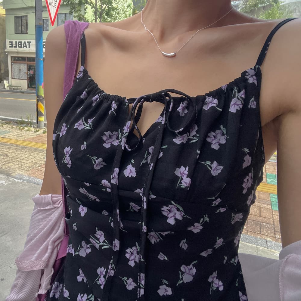 새로운 한 부서 작은 꽃무늬 슬립 드레스 상세 이미지 31