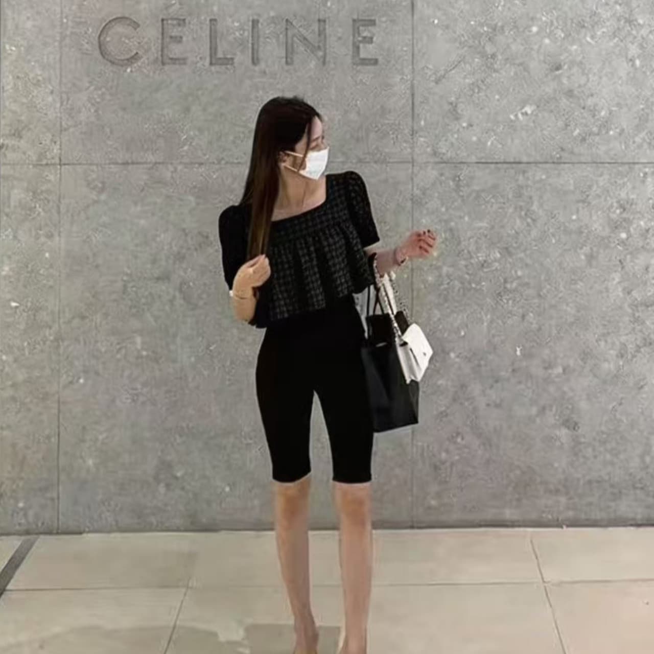 있음 선적 무거운 작업 버블 그리드 체크무늬 광장 칼라 셔츠 이미지 5