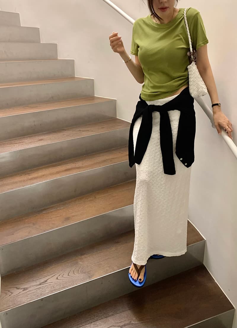 새로운 외국 가스 다용도 타이트 스커트 버블 반신 스커트 상세 이미지 8
