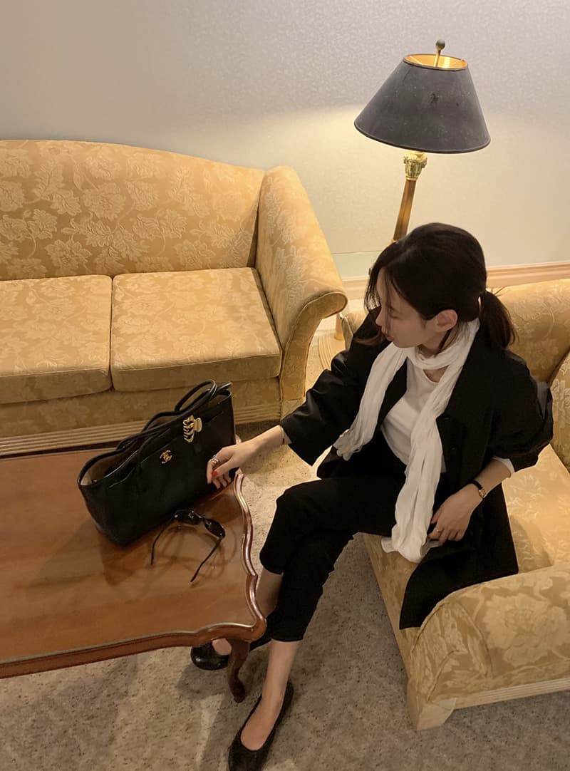 폴로 칼라 바람막이 여성 코트 중간 길이 루즈핏 캐주얼 고급 센스 작은 키 재킷 상세 이미지 7