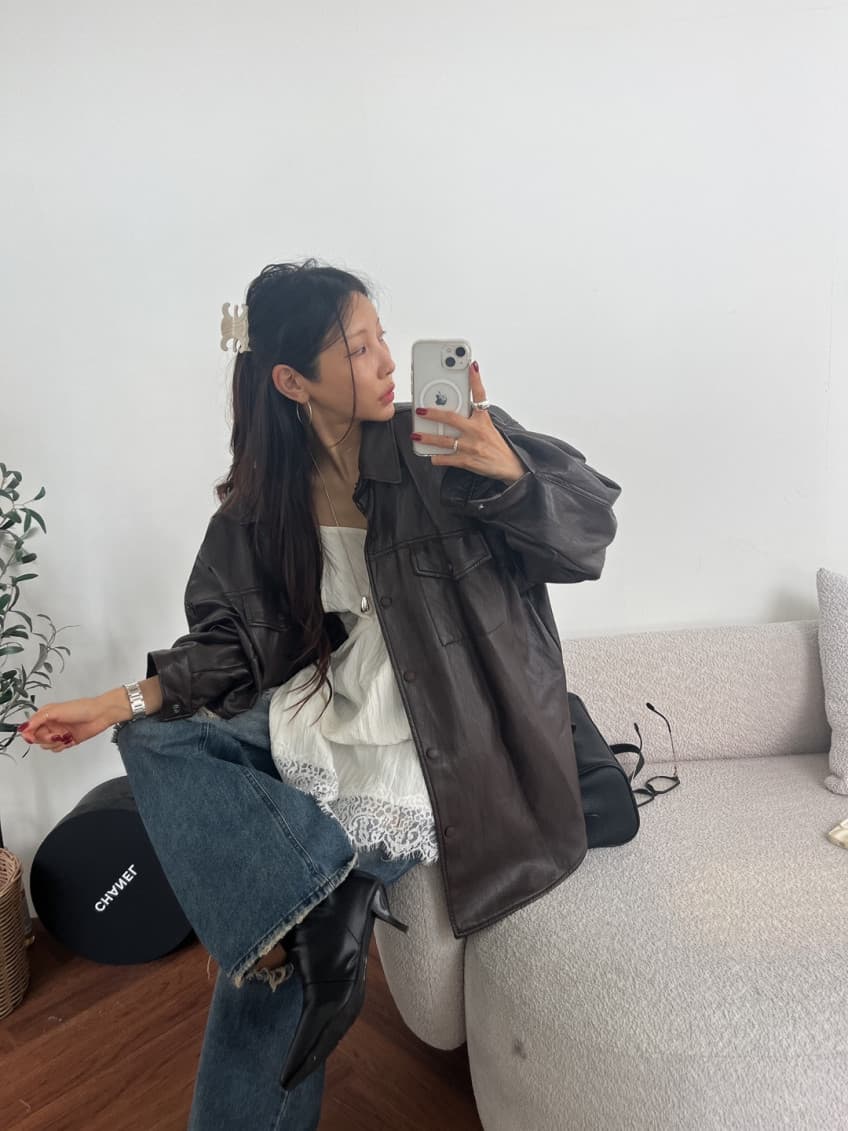 새로운 측면 레이스업 레이스 조각 슬립 드레스 상세 이미지 22