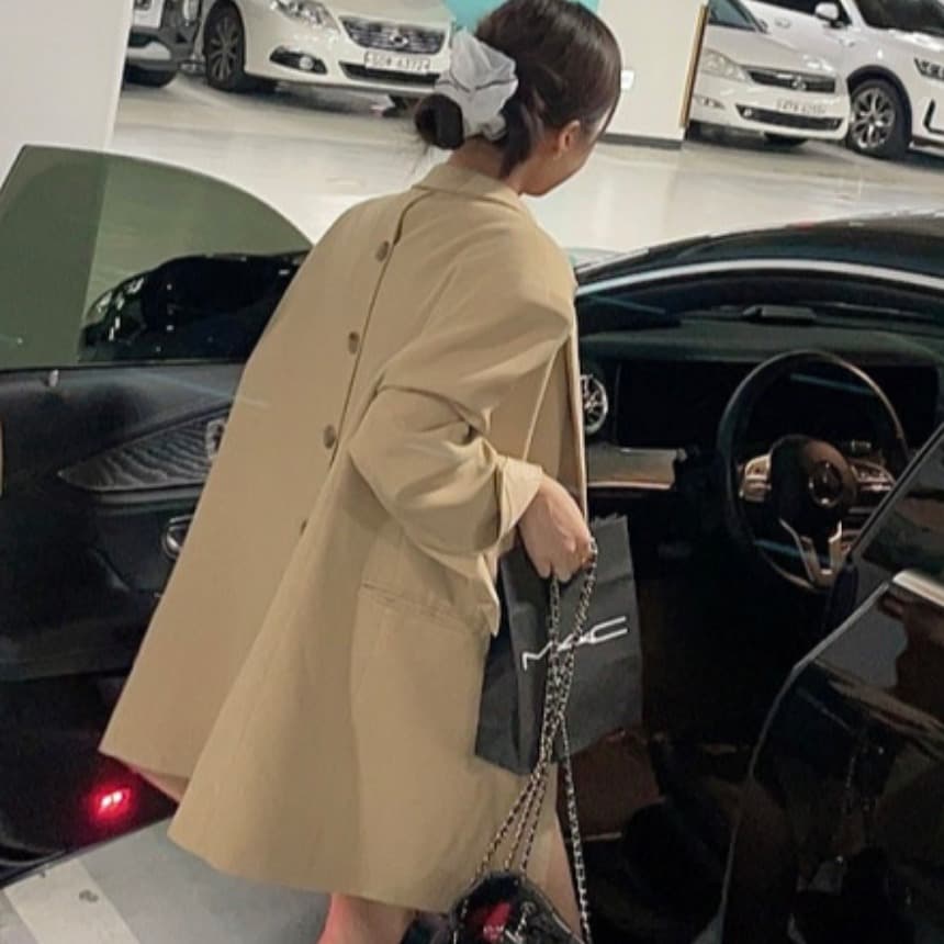 있음 선적 출퇴근 ol 바람 루즈핏 캐주얼 블레이저