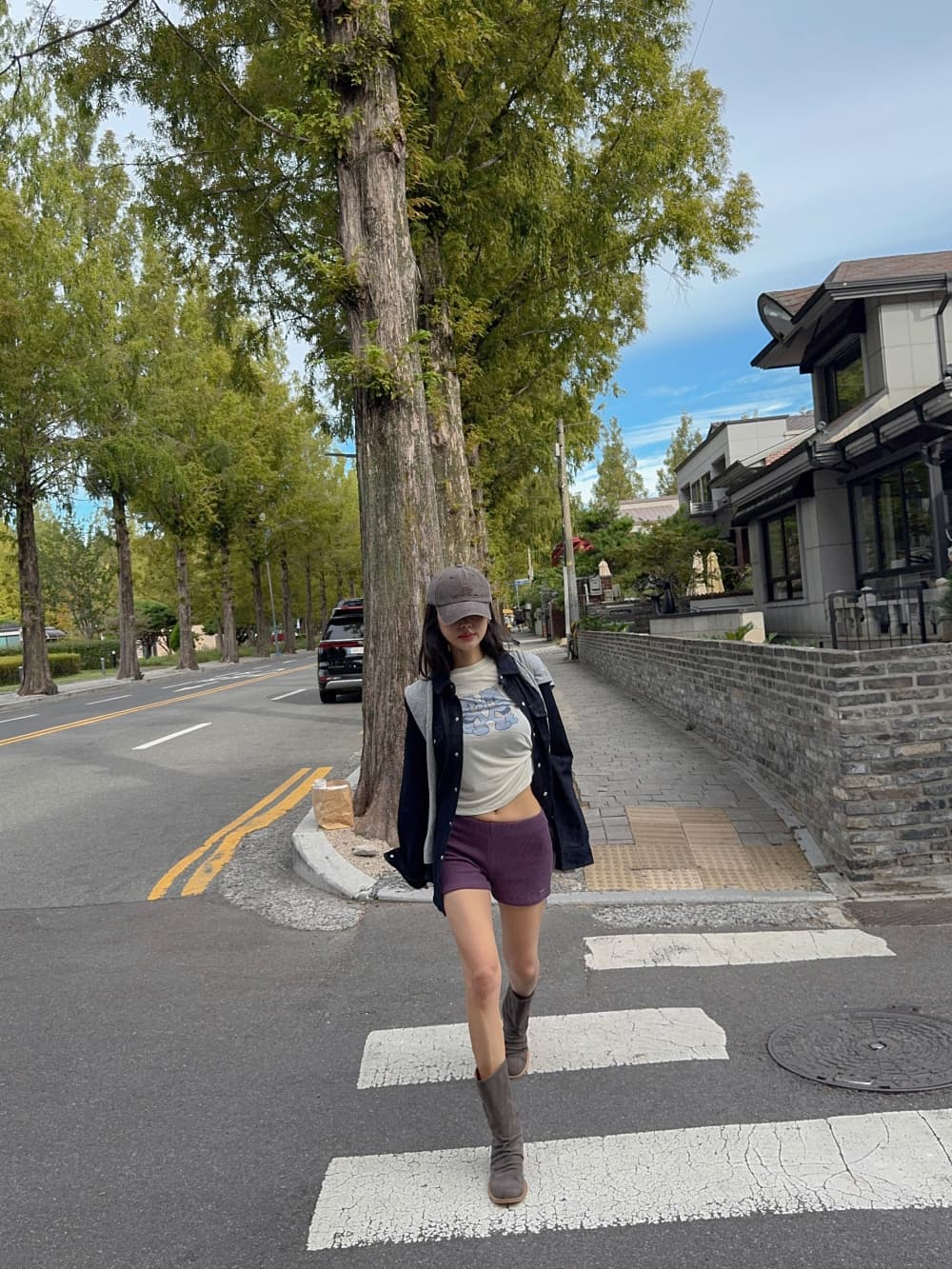 새로운 잘 생긴 폴로 칼라 캐주얼 긴팔 데님 셔츠 재킷 상세 이미지 7