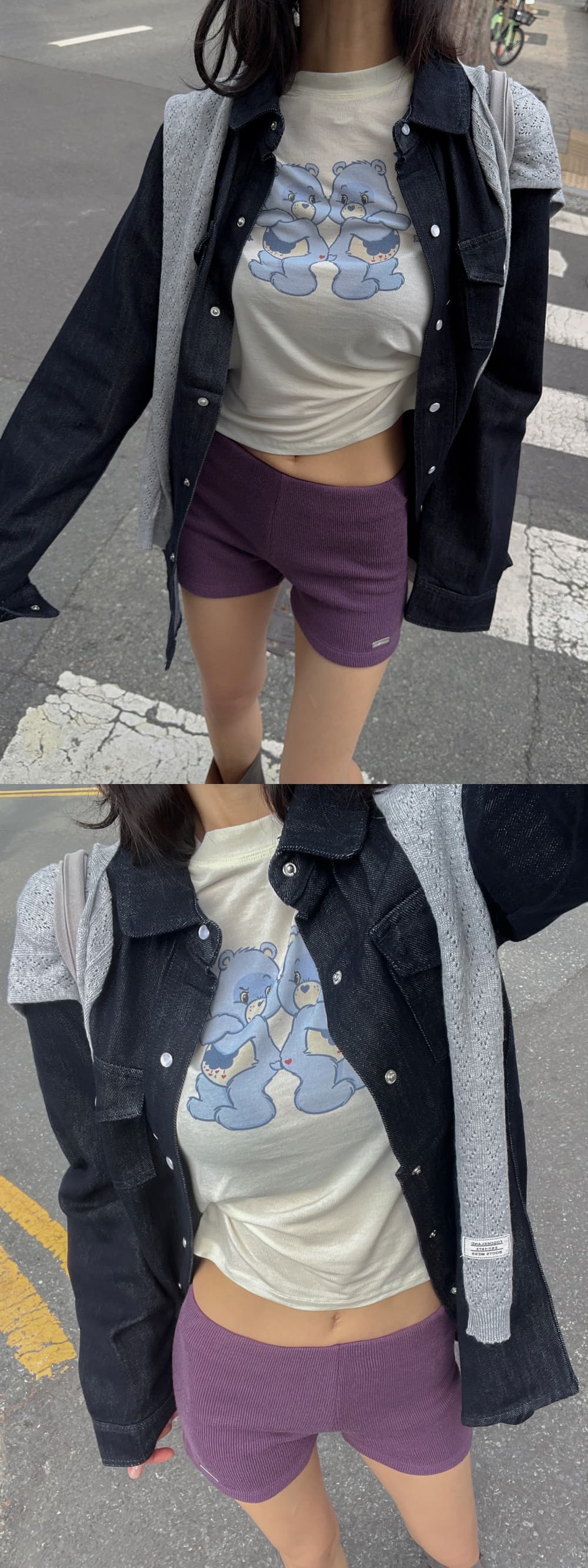 새로운 잘 생긴 폴로 칼라 캐주얼 긴팔 데님 셔츠 재킷 상세 이미지 8